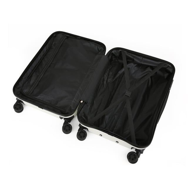 Upgrade your travel gear with our Hardshell Cabin Suitcase Set, designed to combine durability, style, and functionality. Whether for business trips or holiday adventures, this lightweight luggage set provides superior performance with a sleek and modern look.

Features:
Sturdy ABS Construction: Lightweight yet durable, offering excellent protection for your belongings.
8 Smooth Dual Wheels: Effortless 360° maneuverability for stress-free travel through airports and busy streets.
Secure Combination Lock: Built-in 3-digit lock for enhanced safety and peace of mind.
Telescopic Handle: Ergonomically designed for comfortable handling.
Fully Lined Interior: Equipped with elasticated tie-down straps, a zippered divider, and a mesh pocket to keep your items organized.
- Sizes and Specifications:
Cabin:
Dimensions: 36 x 22 x 56 cm
Weight: 2.40 kg
Capacity: 40L
Medium:
Dimensions: 42 x 25 x 66 cm
Weight: 3.40 kg
Capacity: 61L
Large:
Dimensions: 48 x 28 x 75 cm
Weight: 4.20 kg
Capacity: 90L
The timeless design ensures elegance while making your luggage easy to spot. Whether traveling light with the cabin size or packing for a long trip with the medium and large, this set is tailored to suit all your travel needs.

Note: This product is a Set of 3 Sizes (Small (Cabin), Medium, & Large).