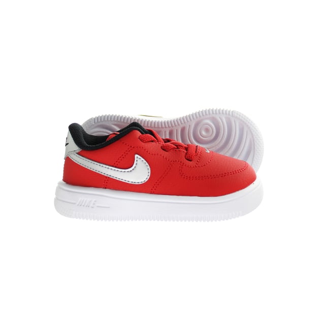 Nike Force 1 '18 (TD) Lace-Up Red Suede Leather Kids Trainers 905220 609