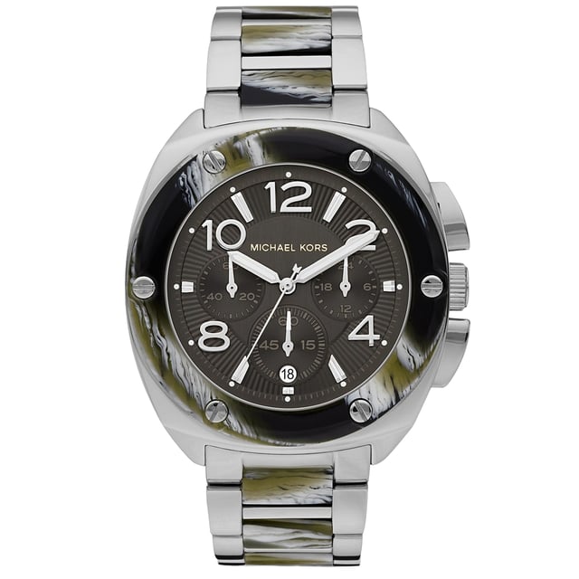 Michael Kors MK5595 - Herrenuhr Quarz aus Edelstahl• Material: Edelstahl• Glas: Mineral• Armband: Edelstahl - Gummi• Farbe: Grau• Wasserbeständigkeit: 100 m (10 ATM)• Gehäusegröße: 44 mm