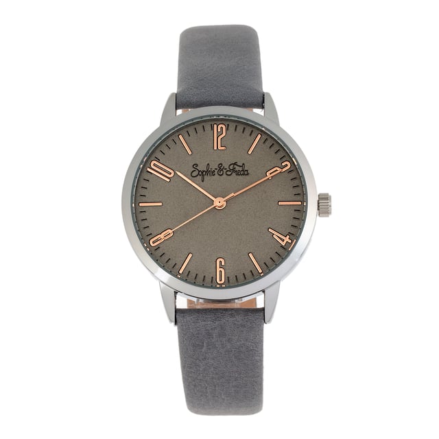 Polished Alloy CaseÂ ; Quartz MovementÂ ; Non-Glare Scratch-Resistant Mineral CrystalÂ ; Logo Engraved Stainless Steel Caseback; Genuine Leather Strap; Logo-Engraved Stainless-Steel Clasp; 36mm Case DiameterÂ ; 3ATM Water Resistance;