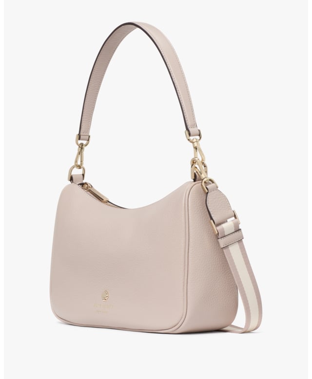 Emma Pebbled Leather Medium Shoulder Bag,  Length: 8.10 Cm,  Width: 27.00 Cm,  Height: 17.00 Cm