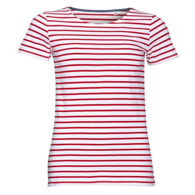 Self fabric neckline. Taped neck. Twin needle stitching. Unbranded size label at neckline. Sizing: XS - 6/8, S: 8/10, M: 10/12, L: 12/14, XL: 14/16, XXL: 16,18. 100% Combed Ringspun Cotton. Ash/Lemon: 98% Cotton/ 2% Viscose.