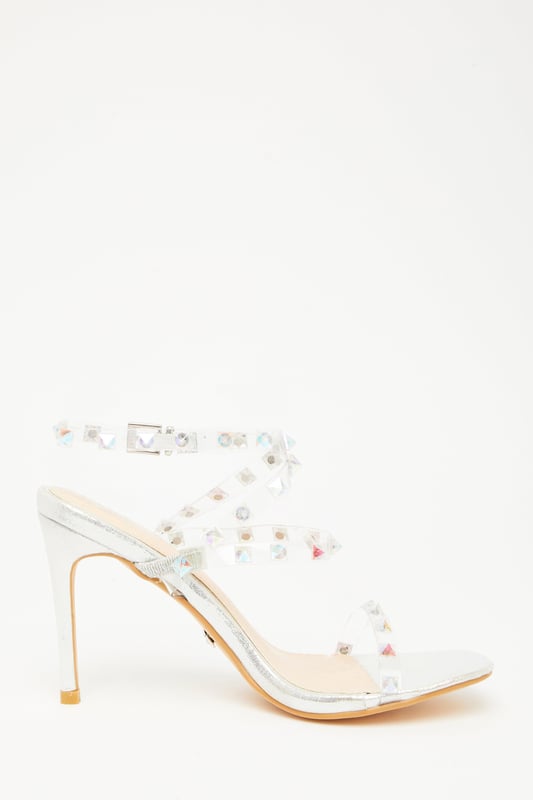 Translucent heeled sandal deals