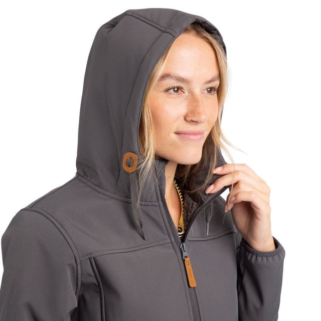 Adjustable grown on hood. 2 zipped pockets. Binding at cuffs. Chin guard. Contrast Bonded fake fur back. 96% polyester, 4% elastane. TPU membrane.