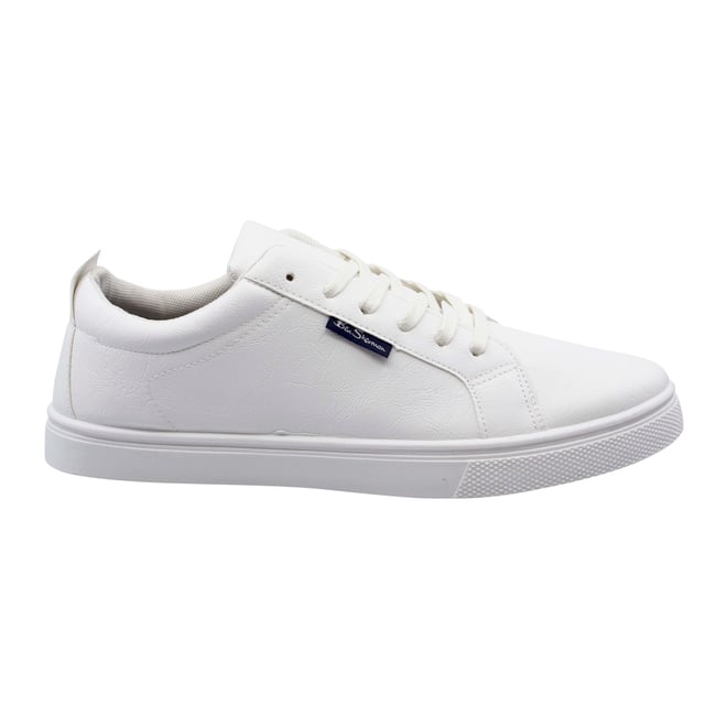 Ben Sherman Mickey Mens White Trainers Get ready to step into a world of timeless style and contemporary comfort with the Ben Sherman Mickey Men's White Trainers. Inspired by the iconic British fashion brand's heritage, these trainers effortlessly blend classic design elements with modern touches, making them a must-have addition to your casual footwear collection.
Key Features:
Classic White Design: The Ben Sherman Mickey Trainers come in a clean and classic white colorway, ensuring versatility and easy pairing with a wide range of outfits. This timeless design makes them suitable for various occasions, from casual outings to semi-formal events.
Sleek Silhouette: These trainers feature a sleek and streamlined silhouette that exudes sophistication and elegance, allowing you to make a subtle yet stylish statement wherever you go.
High-Quality Construction: Known for their commitment to quality, Ben Sherman has crafted these trainers using premium materials, ensuring durability and long-lasting performance.
Comfortable Fit: The Mickey Trainers are designed with your comfort in mind. The padded collar and cushioned insole provide excellent support and all-day comfort, making them perfect for extended wear.
Signature Branding: Ben Sherman's iconic branding elements, such as the logo and signature accents, add a touch of authenticity to these trainers, showcasing your appreciation for classic British fashion.
Versatile Styling: Whether you're dressing up for a casual day out or keeping it laid-back with jeans or shorts, the Ben Sherman Mickey Trainers effortlessly complement various outfits, adding a touch of sophistication to your ensemble.
Durable Outsole: The trainers feature a sturdy and grippy outsole, providing reliable traction and stability, making them suitable for everyday wear.