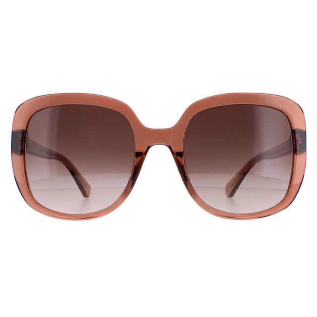 De Kate Spade Wenona/G/S 09Q HA bruine zonnebril met kleurverloop heeft een gestroomlijnd vierkant montuur gemaakt van lichtgewicht acetaat. Of je nu langs het strand wandelt of door de straten van de stad navigeert, deze zonnebril is een perfecte metgezel voor elke gelegenheid. Het logo van Kate Spade staat op de poten voor de authenticiteit van het merk.