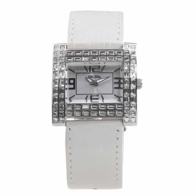 FOLLI FOLLIE WF7A007SPS Uhr Frau Quarz• Material: Edelstahl• Glas: Mineral• Armband: Leder• Farbe: Silber• Wasserbeständigkeit: 0 m (0 ATM)• Gehäusegröße: 35 mm