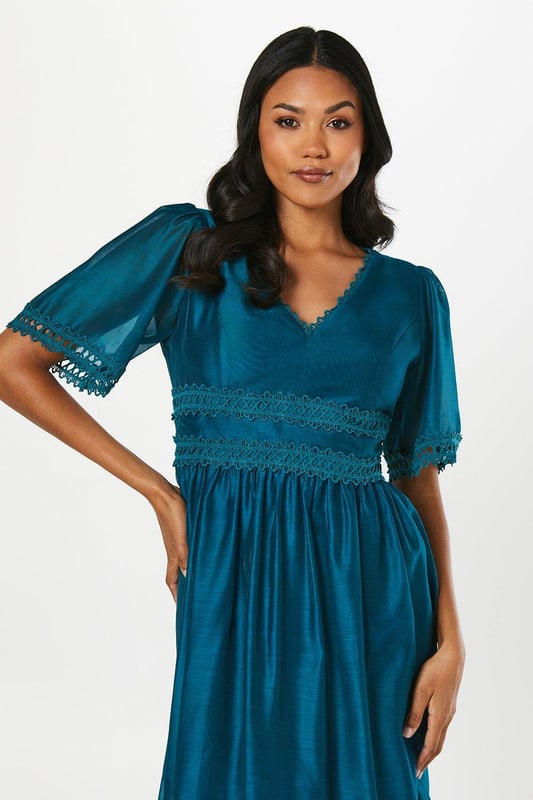 chinese dress ladies Montsand Blue Beaded Lace Dress main image 0