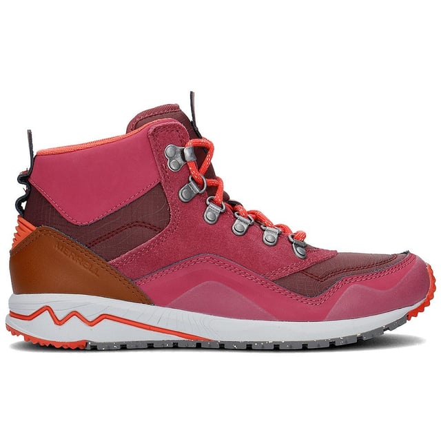 Merrell Stowe Mid Lace-Up Boots de cuero de ante rosa J01928