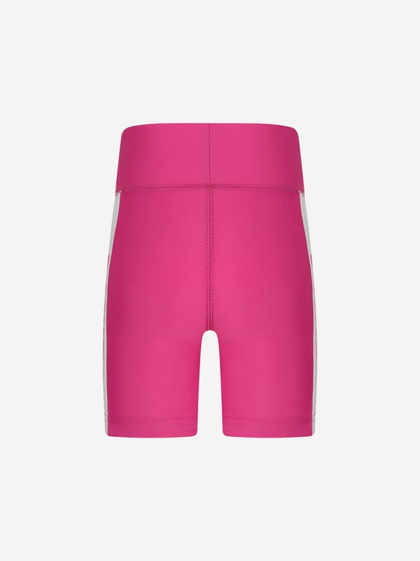 They'll be ready to get their casual yet sporty look on in the Prince Off Court Sprint Shorts. These bottoms are so comfortable and will move with them while they're doing their activities. This timeless look is stylish, comfortable, and will keep them dry in any heat. The pink and white is fashionable and cute for all-day wear. These shorts feature Prince logo on the sides, gel Print logo, and are made of 88% polyester and 12% spandex. Before washing make sure to turn them inside out to protect the lettering and machine wash on a delicate cycle.