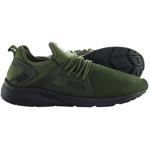 The Henleys Salendine Men's Running Trainers are meticulously crafted to enhance your running experience with a perfect blend of comfort, style, and performance. Here's what sets them apart:

 Streamlined Design:  The Salendine trainers boast a sleek and modern design, ensuring you look sharp both on and off the track.

 Breathable Mesh Upper:  Engineered with a breathable mesh upper, these trainers facilitate airflow to keep your feet cool and comfortable during even the most intense runs.

 Lightweight Construction:  Constructed with lightweight materials, the Salendine trainers provide a feather-light feel, enabling effortless movement and agility with every step.

 Responsive Cushioning:  Featuring responsive cushioning in the midsole, these trainers offer excellent shock absorption and energy return, reducing fatigue and enhancing your overall performance.

 Durable Rubber Outsole:  The durable rubber outsole of the Salendine trainers delivers exceptional traction and grip on various surfaces, ensuring stability and confidence in every stride.