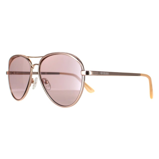 Guess aviator sunglasses gold top