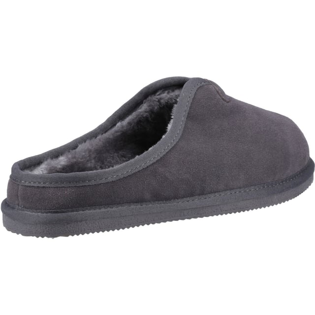 Hush Puppies Conrad Suede Men's Grey Slippers An easy on mule style suede slipper, with a cosy warm faux fur lining, the conrad has a memory foam insole to keep you comfy on those chilly evenings