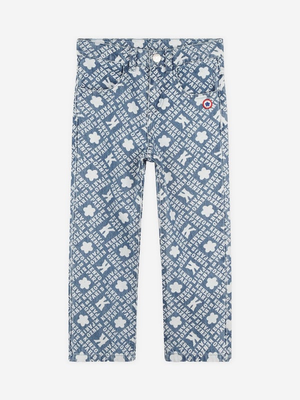 Introducing the AW2024 Kenzo Kids Logo Print Jeans in Blue ‚ a sophisticated style staple for both boys and girls. Impeccably crafted, these jeans blend high-end fashion with child-friendly design. Highlight features include: Iconic Kenzo Branding: Bold logo print that captures the essence of luxury while being playful. Versatile Blue Hue: Perfect for mixing and matching with any top or shoes for effortless styling. Premium Comfort: Constructed with soft, high-quality fabric ensuring all-day comfort for active kids.Elevate your child's wardrobe with these chic Kenzo jeans. Ideal for fashion-forward kids!