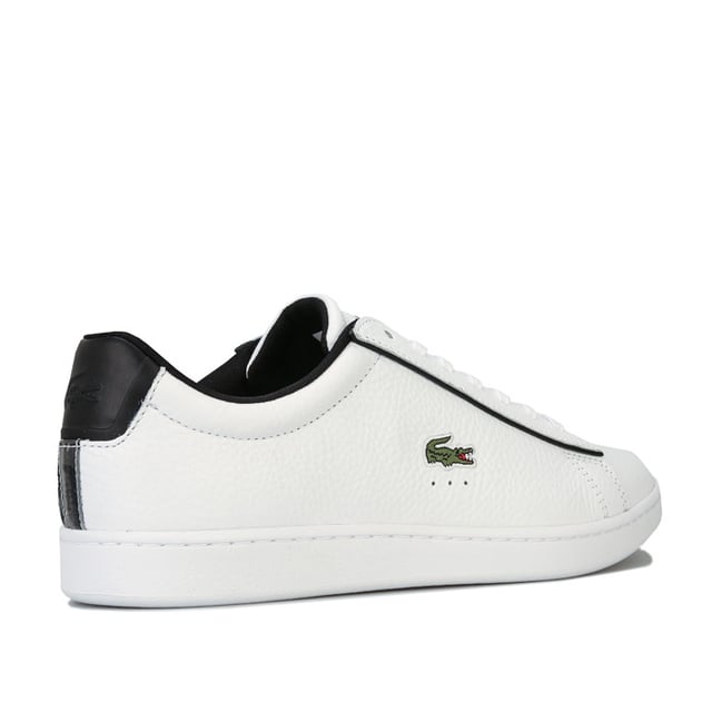 Men s Lacoste Carnaby Evo 120 2 SMA Trainers in White Black