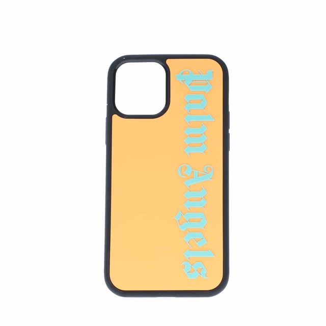 Palm Angels Classic Logo iPhone 12-12 Pro Case in orange fluo green.- Palm Angels logo printed in fluo green at front.- Two-tone design.- iPhone 12-12 Pro Compatible.- Presented in branded gift box.- 40% Acrylic  40% Polyvinylchloride  20% Polyurethane.- Ref: PMPA0300016671