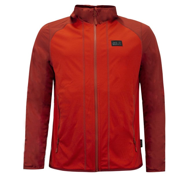 The Jack Wolfskin Hydro Men's Red Jacket is a robust and stylish outerwear piece designed to provide protection against the elements while ensuring comfort during outdoor activities. This jacket is particularly well-suited for hiking, trekking, and everyday wear in wet or windy conditions.
Key Features:


Material: Made with Texapore, Jack Wolfskin’s proprietary waterproof and breathable fabric, the Hydro jacket effectively keeps you dry while allowing moisture to escape. This technology ensures you stay comfortable even during vigorous activities in inclement weather.


Design: The vibrant red color adds a bold and energetic look, making it a standout piece in your outdoor wardrobe. The jacket features a sleek design that combines functionality with a modern aesthetic, suitable for both outdoor adventures and urban settings.


Functionality: The full-zip front provides easy access and ventilation when needed. The adjustable hood offers additional protection from rain and wind, while the high collar helps keep out the chill.


Pockets: The Hydro jacket includes multiple pockets, including zippered side pockets for secure storage of essentials like your phone, keys, or small items. An inner pocket adds an extra layer of convenience for keeping valuables safe.


Adjustability: With adjustable cuffs and a hem drawcord, you can customize the fit to keep warmth in and cold air out, enhancing comfort during use.


The Jack Wolfskin Hydro Men's Red Jacket is perfect for men seeking a reliable and stylish solution to unpredictable weather. Whether you're hiking in the mountains, walking through the city, or enjoying a weekend camping trip, this jacket offers the protection and comfort you need to stay active in all conditions.