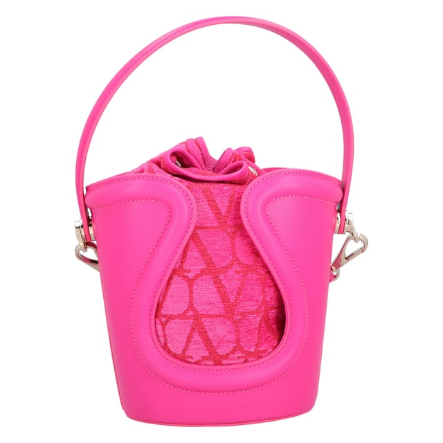 - Material: iconographic canvas
- Color: Pink
- Adjustable shoulder strap
- Drawstring closure
- made in Italy
- Dimensions: W14xH21xD10cm
