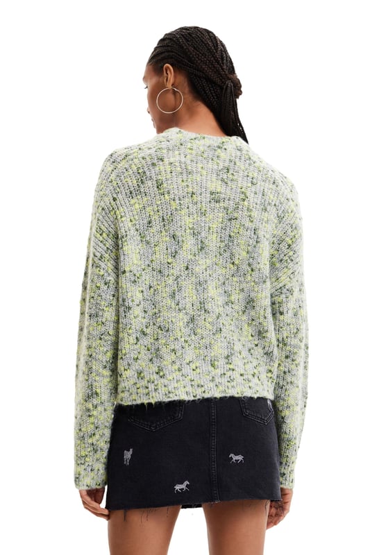 Marca: Desigual   Género: Mujeres   Tipo: Tejidos de punto   Color: Verde   Patrón: Mezclado   Escote: Cuello redondo   Mangas: Manga larga   Temporada: Otoño/invierno
