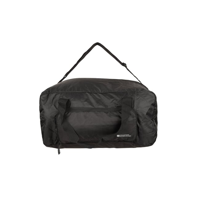 100% Polyester. Fabric: Ripstop. Length: 55cm. Height: 40cm. Width: 25cm. Capacity: 55L. Pockets: 1 Front Pocket, Zip. Compartments: 1 Main Compartment, Zipped. Fabric Technology: Durable. Design: Logo. Packaway, Removable Shoulder Strap.