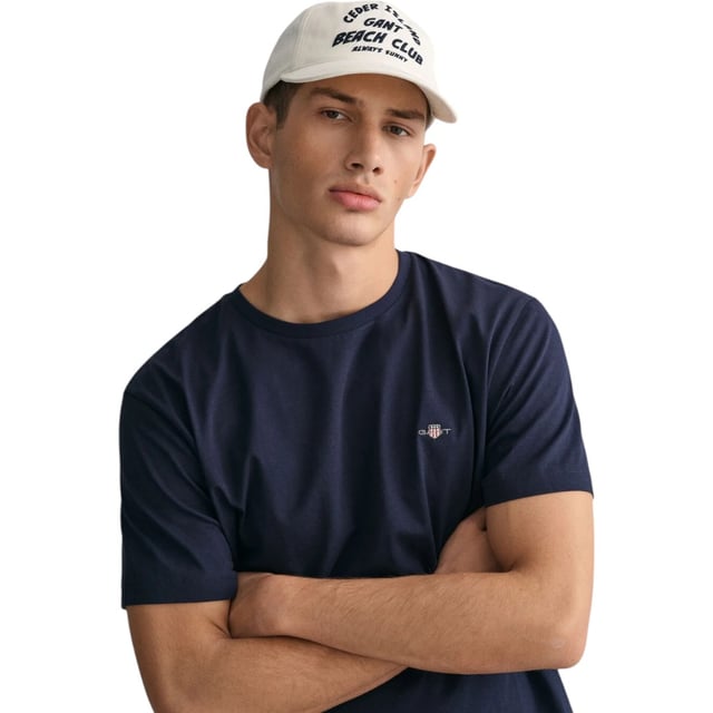 Featuring a small-scale shield graphic embroidered at the chest, this T-shirt is crafted from cotton with a fine rib at the neckline for ultimate comfort.