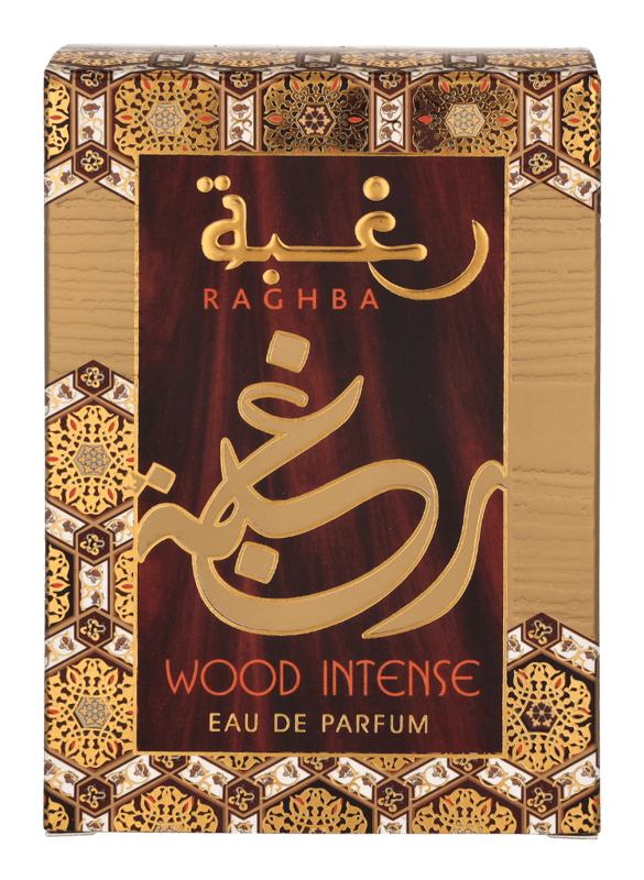Raghba Wood Intense, launched in 2014, is an Amber Woody fragrance for men by Lattafa Perfumes. Perfect for Fall and Winter, this fragrance is worn during the evening and contains top notes of Caramel, Licorice, Guaiac Wood and Cedar. Middle notes of this fragrance are Agarwood (Oud), Sugar, Sandalwood and Cashmere Wood with base notes of Incense, Vanilla, Amber, Oakmoss and Musk.