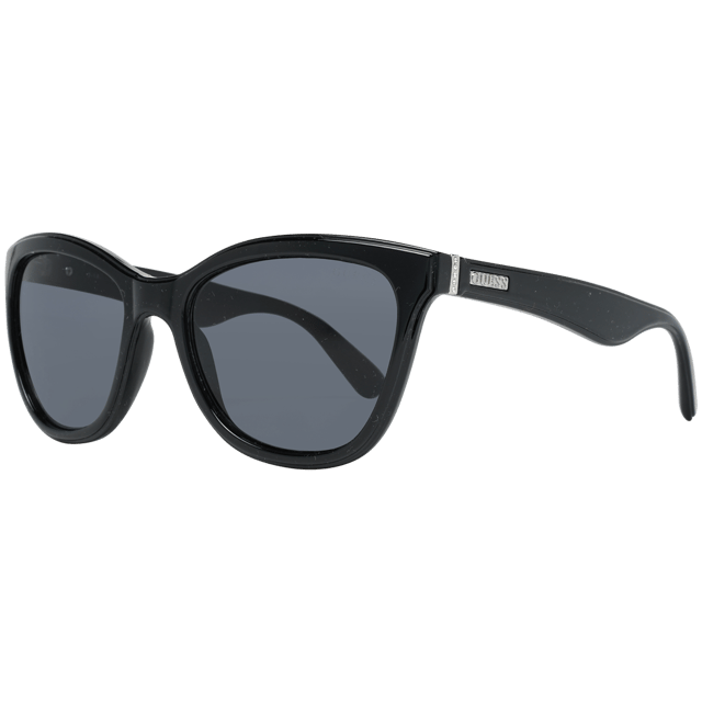 Las gafas de sol Guess GF0296 01A negro-gris tienen una moderna montura cat eye y desprenden una sensación de elegancia atemporal. La montura está hecha de acetato de alta calidad, conocido por su durabilidad y sensación de ligereza, lo que garantiza una comodidad duradera durante todo el día. Las elegantes patillas incorporan el logotipo de Guess para dar un toque de sofisticación.