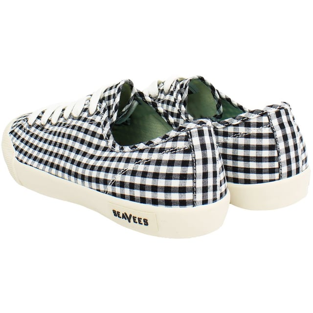 Seavees Monterey Americana Lace-Up Tacones de Lona Negra para Mujeres MONTEREY_AMERICANA_AW_BLACK