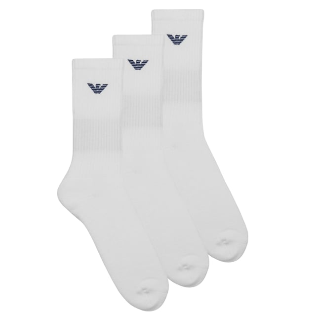 Emporio Armani Men's Crew Socks
Style Code: CC300
77% Cotton, 21% Polyamide, 2% Elastane
Made In Turkey
Regular Fit
3 Pairs
Lightweight Knit
Brand Logo
Ribbed Elastic Cuffs
Stretchable
Solid Colour
Machine Wash Warm