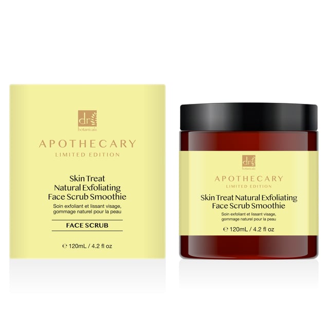 Nuestro batido exfoliante natural Skin Treat es una lujosa mezcla de piedras pómez y aceite de albaricoque. Esta fórmula de belleza limpia mejora el tono de la piel, desobstruye los poros y elimina la piel seca, dejando el cutis suave, sedoso y radiante. Diga adiós a la opacidad y hola a un cutis sano y resplandeciente.