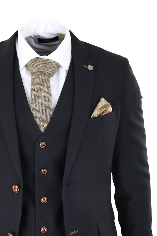 estilos de traje negro para hombres