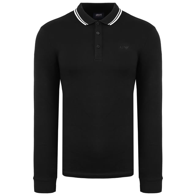 Armani Jeans Herren schwarzes Poloshirt