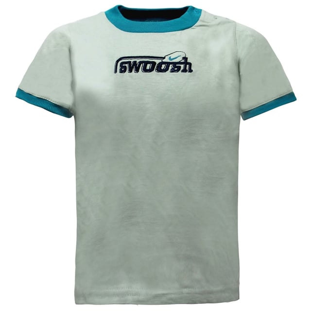 Nike Swoosh Short Sleeve Crew Neck Light Green Kids T-Shirt 463386 012