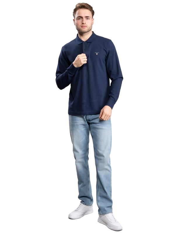 Gant Mens Designer Long Sleeve Polos feature the brands Logo, a Button-Down Collared Neckline. Crafted With 100% Cotton, these Lightweight and breathable Regular Fit Polos are Suitable for Casual or Workwear.