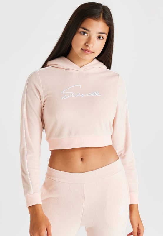inchSikSilk Signature Towelling Cropped Hood  PinkHood80% Cotton 20% Polyester inch