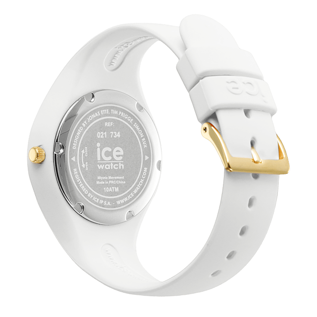 This Ice Watch Ice Flower - Digital Purple Analogue Watch for Women is the perfect timepiece to wear or to gift. It's White 34 mm Round case combined with the comfortable White Silicone watch band will ensure you enjoy this stunning timepiece without any compromise. Operated by a high quality Quartz movement and water resistant to 10 bars, your watch will keep ticking. Discover the ICE flower watch - Digital purple: perfect mix of sobriety and sophistication! Its minimalist dial highlights pretty white, blue and purple flowers. High quality 19 cm length and 14 mm width White Silicone strap with a Buckle Case diameter: 34 mm,case thickness: 8 mm, case colour: White and dial colour: Purple