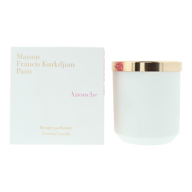 Maison Francis Kurkdjian Anouche Scented Candle is designed to evoke the cozy, familiar warmth of a family cooking. This enchanting candle, blending the delicate aroma of fresh roses with the rich, sweet scent of plum jam to indulge your senses. Perfectly crafted to create a cozy and sophisticated ambiance, it offers a burn time of approximately 55 hours, filling your space with a lasting warmth and elegance.