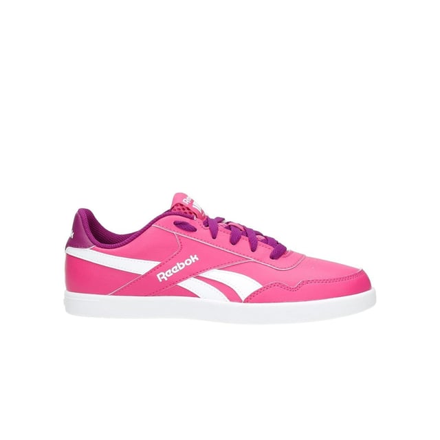 Reebok Royal Effect Schnürung Rosa glatte Lederkinder Trainer V67754