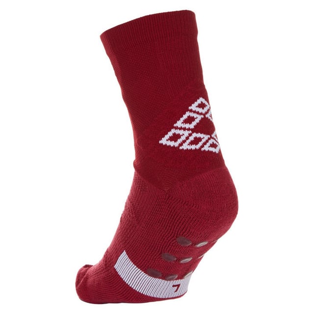 70% Cotton, 20% Nylon, 10% Elastane. Design: Logo. Gripped, Padded Ankles. Fabric Technology: Premgripp. Dual Density, Elasticated Foot, Offset Grip Technology. Cuff: Elasticated. Protects from Blisters, Stimulates Blood Flow.