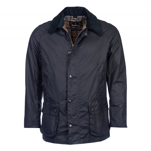 A rework of the contemporary engineered Bedale.

Mediumweight 6oz Barbour Sylkoil wax outer
Barbour Tartan lining
Washed cord collar
Nylon dripstrip
Inner patch pocket
Sponge clean only
Hood Available Separately