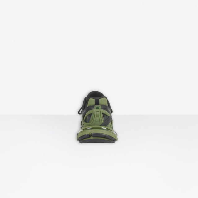 Balenciaga Logo at Back Lace Up. 75% polyurethane, 21% polyester, 4% nylon.