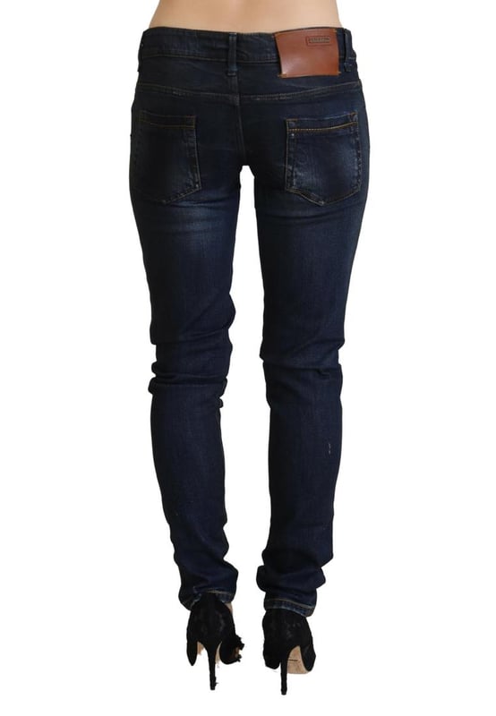 Blue Low Waist Slim Fit Women Denim Jeans
  Brand new with tags
  100% Authentic ACHT Jeans
  Slim fit cut
  Zipper and button closure
  Color: Blue
  Model: Low Waist Slim Fit Denim
  Zipper closure
  Logo details
  Material: Cotton
