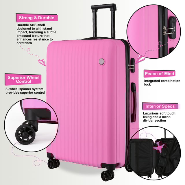 Hard Shell Cabin Suitcase 36 x 22 x 56 cm Luggage Suitable for Easyjet,  Ryanair, Wizzair