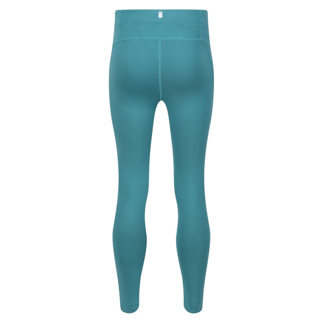 Girl's Regatta Juniors Atkin II Leggings in Blue The Atkin Leggings II are just the thing for active kids. The full-length kids' leggings are made with stretch Extol fabric to keep little ones moving. The kids' gym leggings come with UV protection to help protect against the sun, and they're quick drying to help keep them fresh. The leggings are ideal for high-energy sports, running and woodland adventures. The deep waistband provides a secure fit. Material: 87% Polyester, 13% Elastane. Ref: RKJ125GHG.