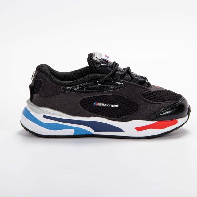 Basket Puma BMW mms rs fast inf Jungen Schwarz Synthetik. Authentischer Stadtenschuh der Marke Puma - Streetwear/Sportswear-Design von Puma - Puma für modebewusste Jungen, perfekt für den Alltag - Schwarze Puma-Sneaker lassen sich hervorragend mit dem Rest Ihrer Garderobe kombinieren - Bequeme Synthetikmaterialien - Klassische elastische Schnürsenkel - BMW mms rs fast inf - Textil