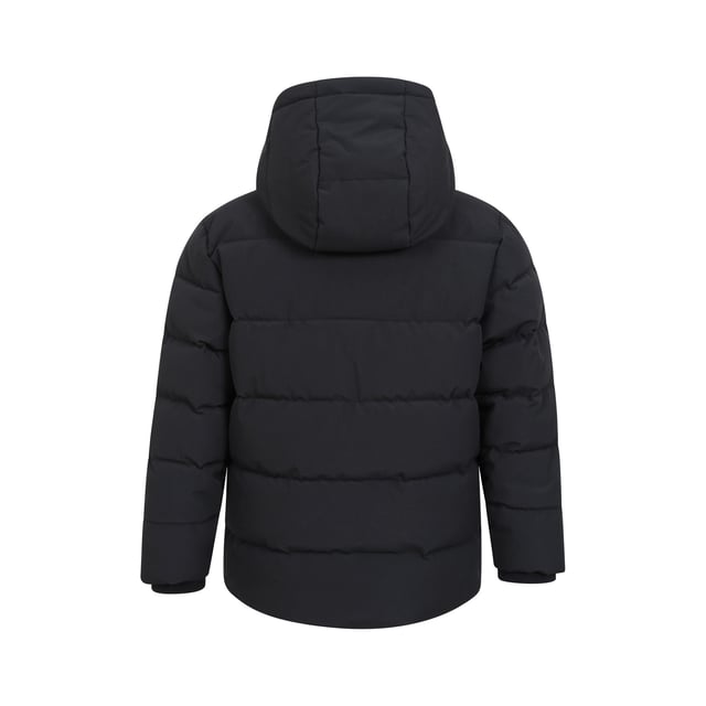 100% Polyester. Lining: Borg, Supersoft. Filling: Microfibre. Design: Logo, Quilted. Trim: Elastane, Polyester. Fabric Technology: DWR Finish, Insulating, PFC Free, Water Resistant. Chin Guard, Padded. Cuff: Elasticated, Ribbed. Neckline: Hooded, Standing Collar. Sleeve-Type: Long-Sleeved. Hood Features: Drawcord, Sew-On. Pockets: 2 Side Pockets, Buttoned. Fastening: Front Zip, Popper. Sustainability: Environmentally Friendly. 5-6 Years: 24 in. 7-8 Years: 26 in. 9-10 Years: 28.5 in. 11-12 Years: 30.5 in. 13 Years: 33 in.