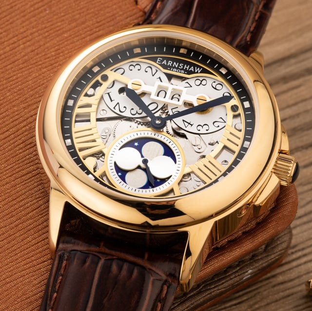 Thomas Earnshaw Men s Alfred Waterhouse Grand Date Moon Phase