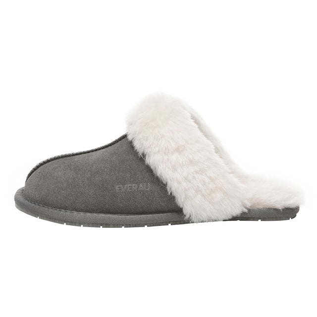 Dark grey womens slippers deals