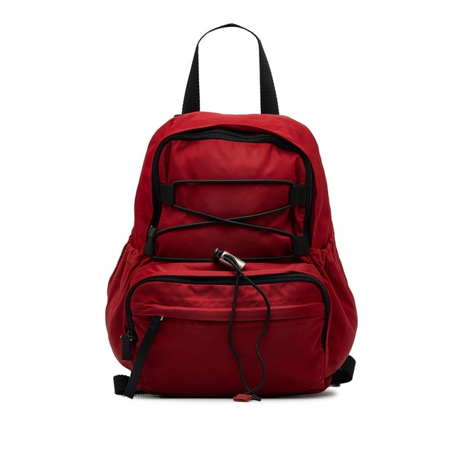 Vintage Prada Tessuto Backpack Red