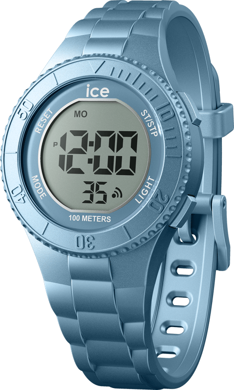 This Ice Watch Ice Digit - Blue Metallic Digital Watch for Child is the perfect timepiece to wear or to gift. It's Blue 34 mm Round case combined with the comfortable Blue Silicone watch band will ensure you enjoy this stunning timepiece without any compromise. Operated by a high quality Quartz movement and water resistant to 10 bars, your watch will keep ticking. It’s digital time for the Ice-Watch brand with the ICE digit blue metallic. This watch will go down a treat with children and parents alike. This Digital watch has a Calendar function: Day-Date , Stop Watch and Light High quality 19 cm length and 18 mm width Blue Silicone strap with a Buckle Case diameter: 34 mm,case thickness: 11 mm, case colour: Blue and dial colour: Blue